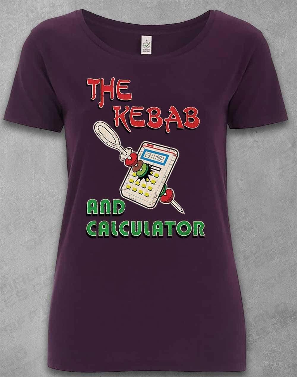 DELUXE The Kebab and Calculator 1982 Organic Scoop Neck T-Shirt 8-10 / Eggplant  - Off World Tees