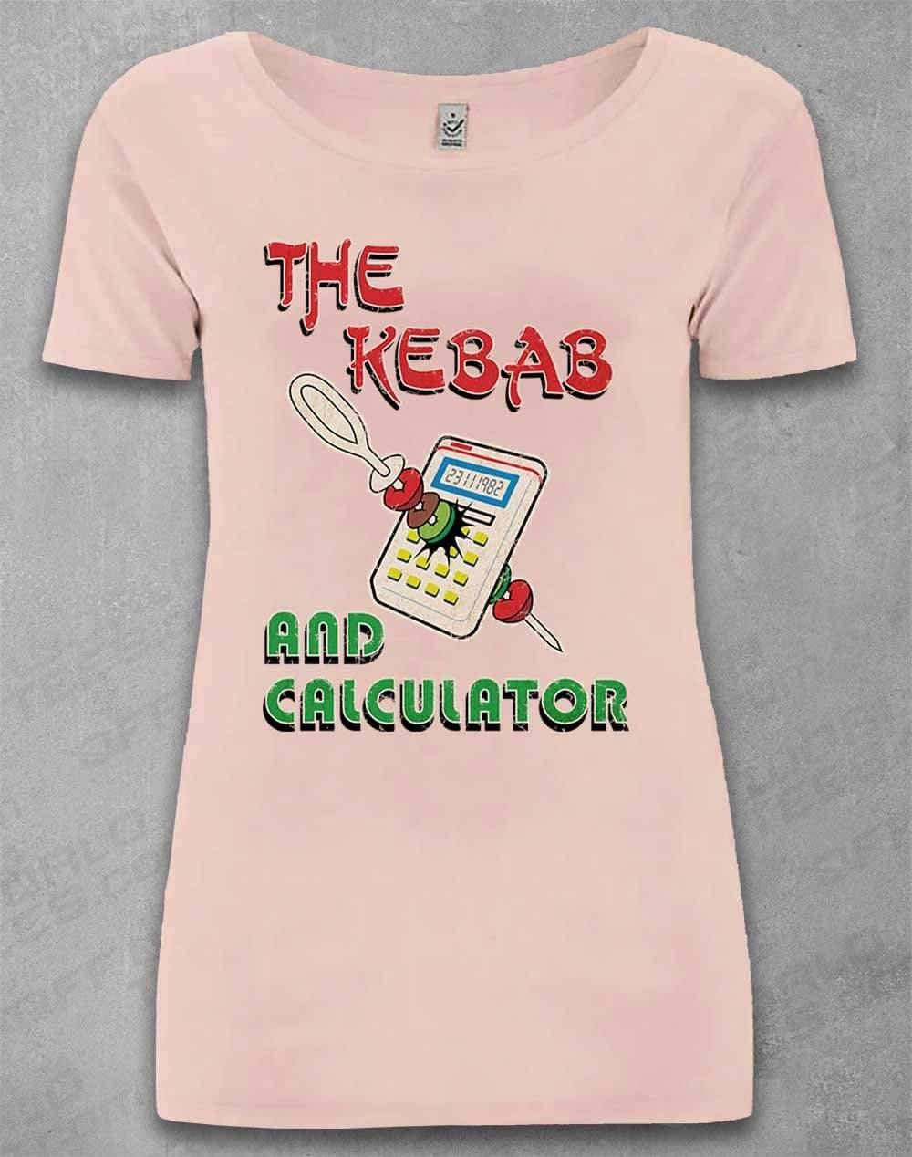 DELUXE The Kebab and Calculator 1982 Organic Scoop Neck T-Shirt 8-10 / Light Pink  - Off World Tees