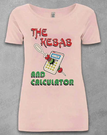 DELUXE The Kebab and Calculator 1982 Organic Scoop Neck T-Shirt 8-10 / Light Pink  - Off World Tees