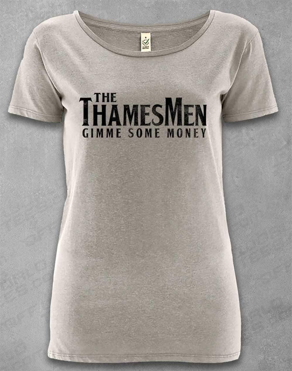 DELUXE The Thamesmen Gimme Some Money Organic Scoop Neck T-Shirt 8-10 / Melange Grey  - Off World Tees
