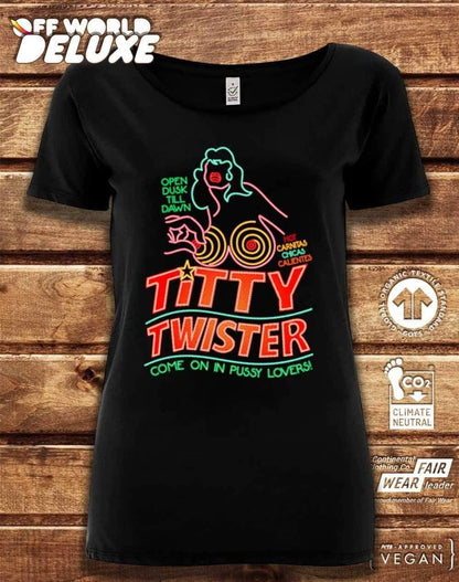 DELUXE Titty Twister Organic Scoop Neck T-Shirt  - Off World Tees
