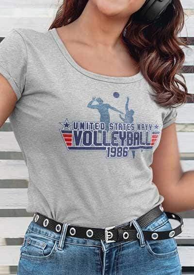 DELUXE US Navy Volleyball 1986 Organic Scoop Neck T-Shirt  - Off World Tees