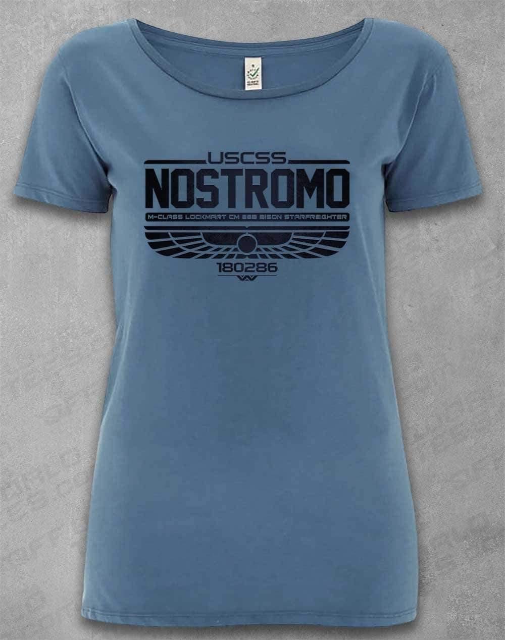 DELUXE USCSS Nostromo Organic Scoop Neck T-Shirt  - Off World Tees