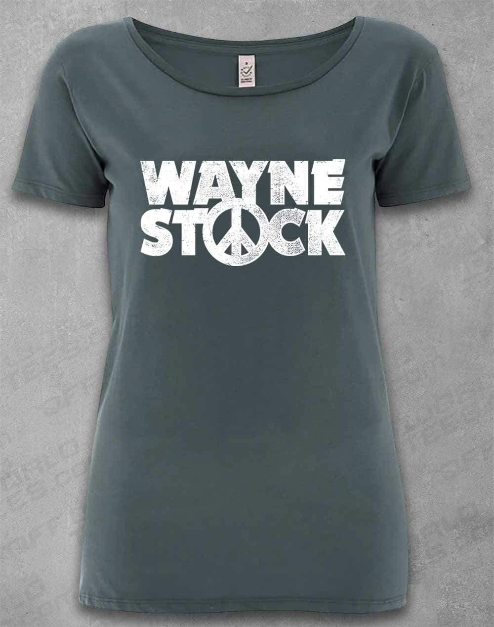 DELUXE Waynestock Organic Scoop Neck T-Shirt 8-10 / Light Charcoal  - Off World Tees