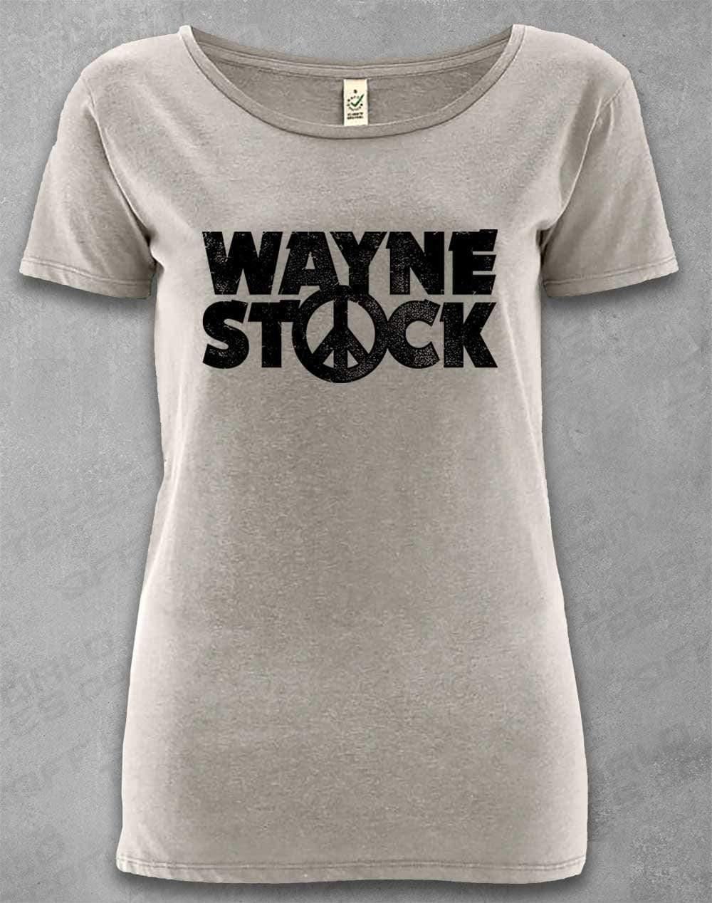 DELUXE Waynestock Organic Scoop Neck T-Shirt 8-10 / Melange Grey  - Off World Tees