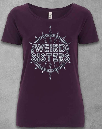 DELUXE Weird Sisters Band Logo Organic Scoop Neck T-Shirt 8-10 / Eggplant  - Off World Tees
