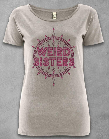 DELUXE Weird Sisters Band Logo Organic Scoop Neck T-Shirt 8-10 / Melange Grey  - Off World Tees