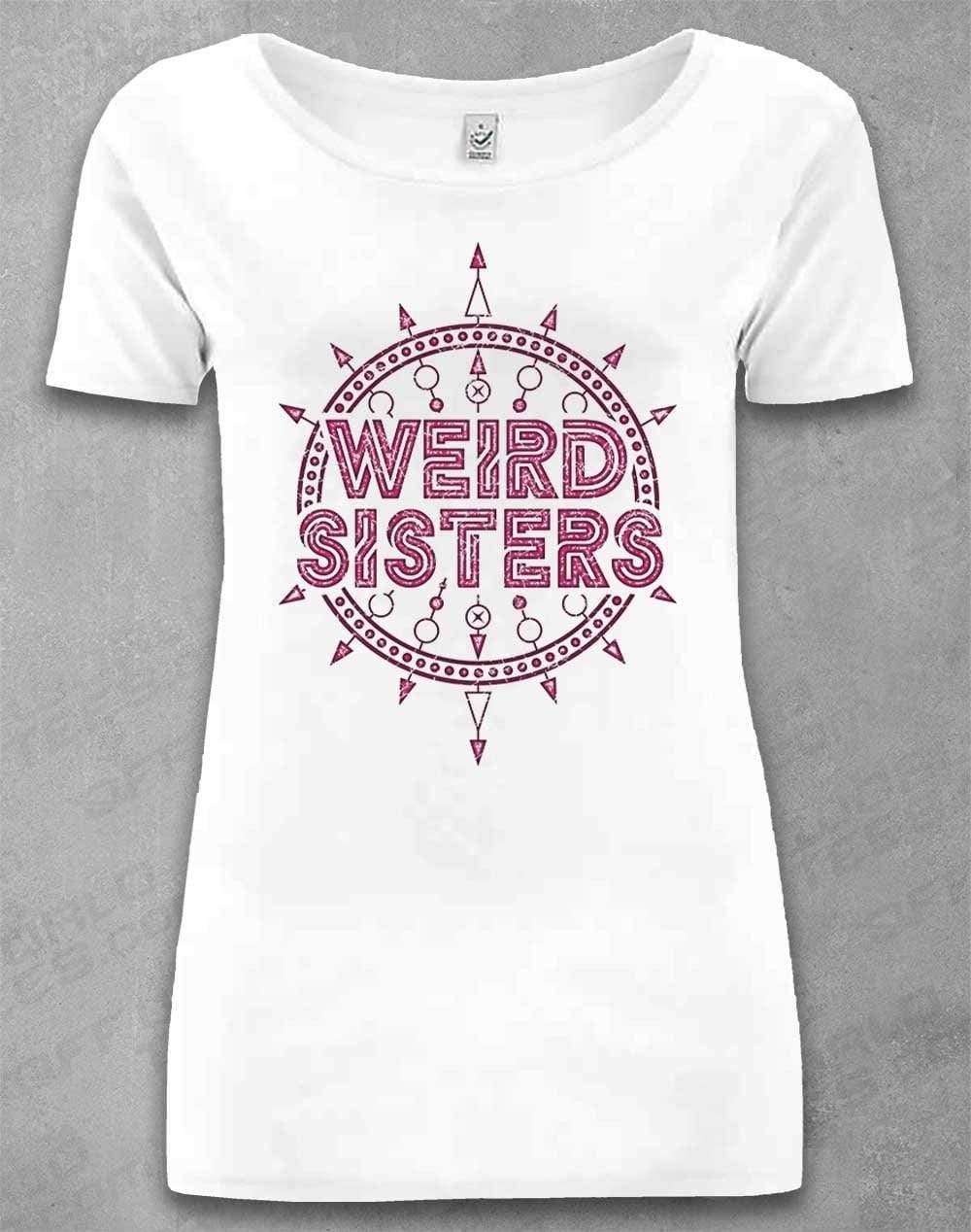 DELUXE Weird Sisters Band Logo Organic Scoop Neck T-Shirt 8-10 / White  - Off World Tees
