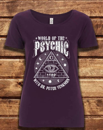 DELUXE World of the Psychic Organic Scoop Neck T-Shirt 8-10 / Eggplant  - Off World Tees