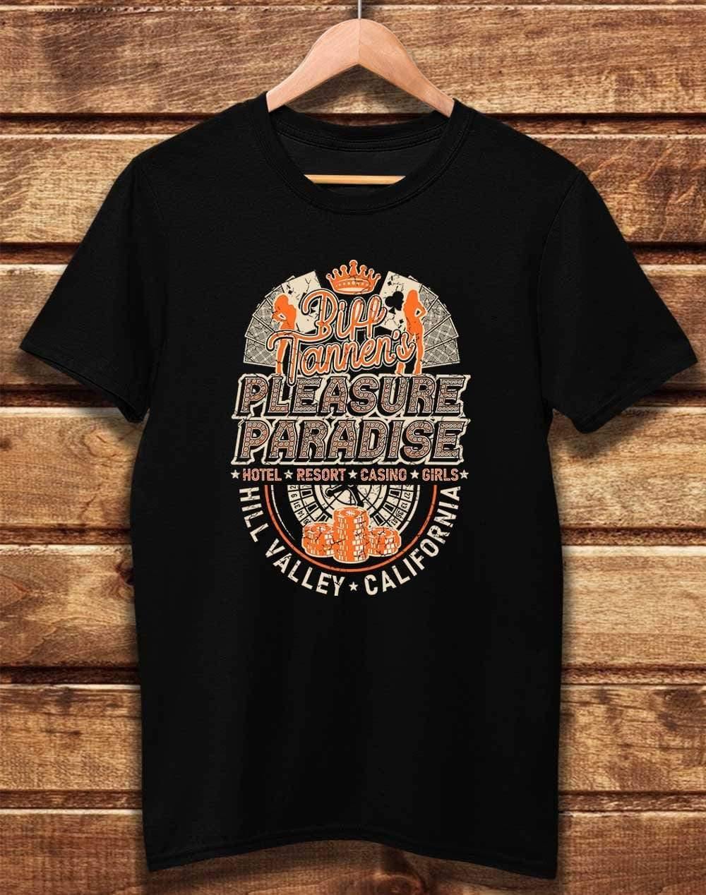 DELUXE Biff Tannen's Pleasure Paradise Organic Cotton T-Shirt XS / Black  - Off World Tees