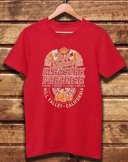 DELUXE Biff Tannen's Pleasure Paradise Organic Cotton T-Shirt XS / Red  - Off World Tees