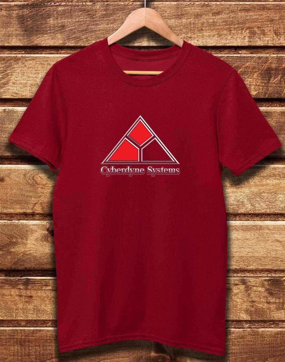 DELUXE Cyberdyne Systems Organic Cotton T-Shirt XS / Dark Red  - Off World Tees