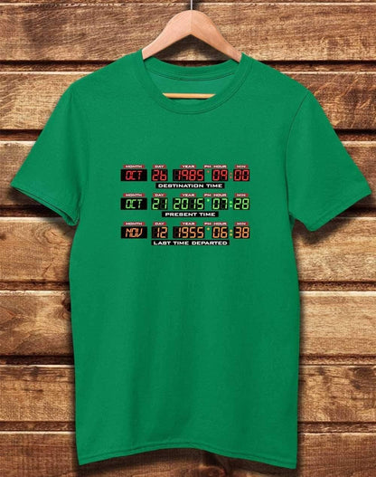 DELUXE Delorean Dashboard Display Organic Cotton T-Shirt XS / Kelly Green  - Off World Tees