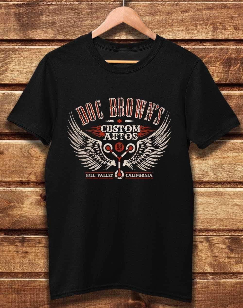 DELUXE Doc Brown's Custom Autos Organic Cotton T-Shirt XS / Black  - Off World Tees
