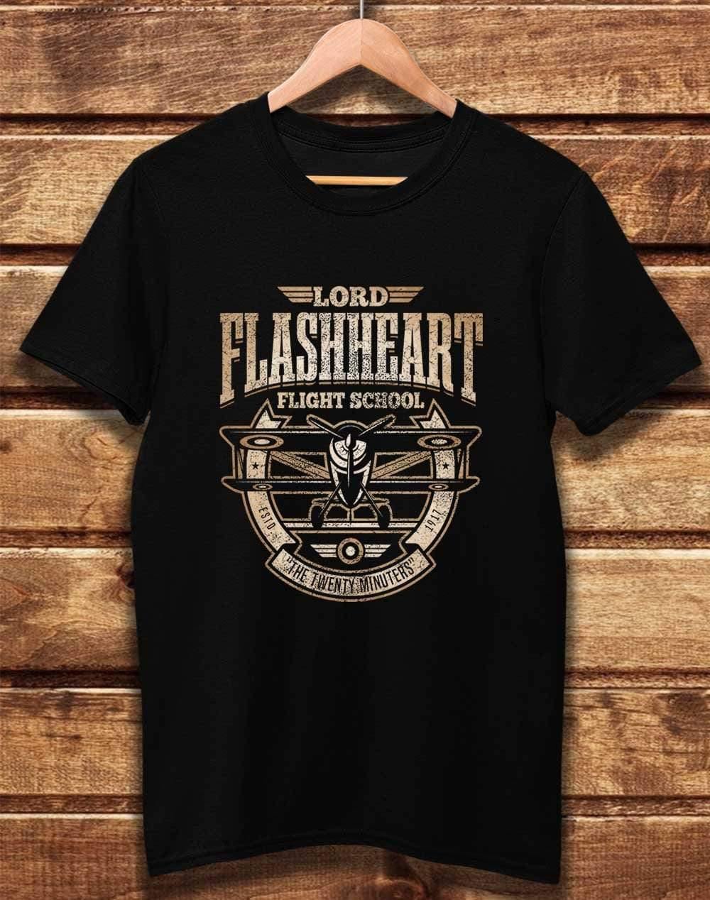 DELUXE Flashheart's Flight School Organic Cotton T-Shirt XS / Black  - Off World Tees