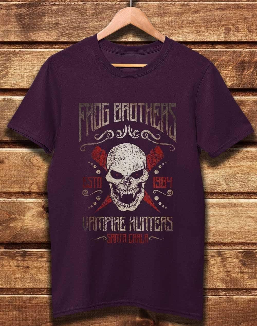 DELUXE Frog Brothers Vampire Hunters Organic Cotton T-Shirt XS / Eggplant  - Off World Tees