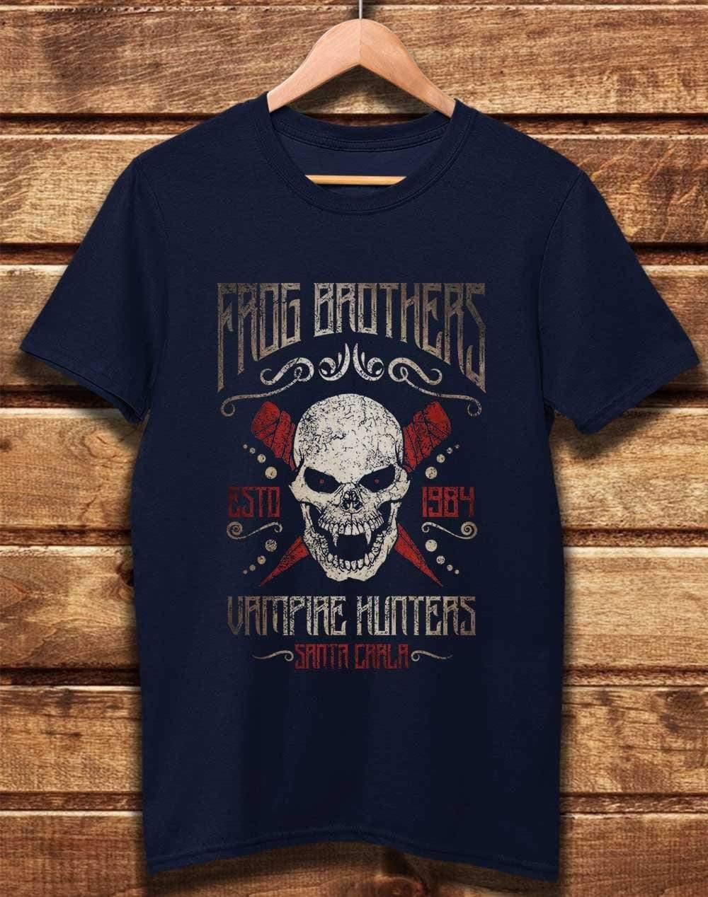 DELUXE Frog Brothers Vampire Hunters Organic Cotton T-Shirt XS / Navy  - Off World Tees