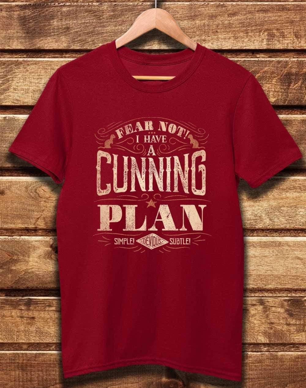 DELUXE I Have a Cunning Plan Organic Cotton T-Shirt XS / Dark Red  - Off World Tees