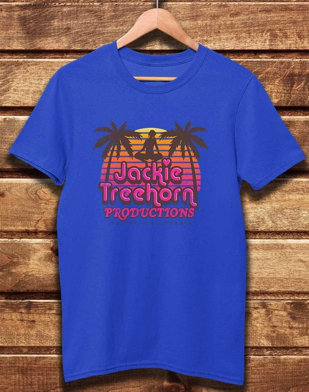 DELUXE Jackie Treehorn Productions Organic Cotton T-Shirt XS / Bright Blue  - Off World Tees