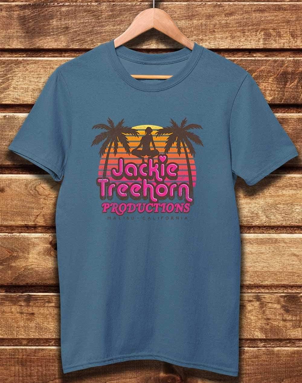DELUXE Jackie Treehorn Productions Organic Cotton T-Shirt XS / Faded Denim  - Off World Tees