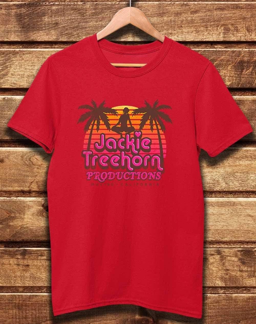 DELUXE Jackie Treehorn Productions Organic Cotton T-Shirt XS / Red  - Off World Tees