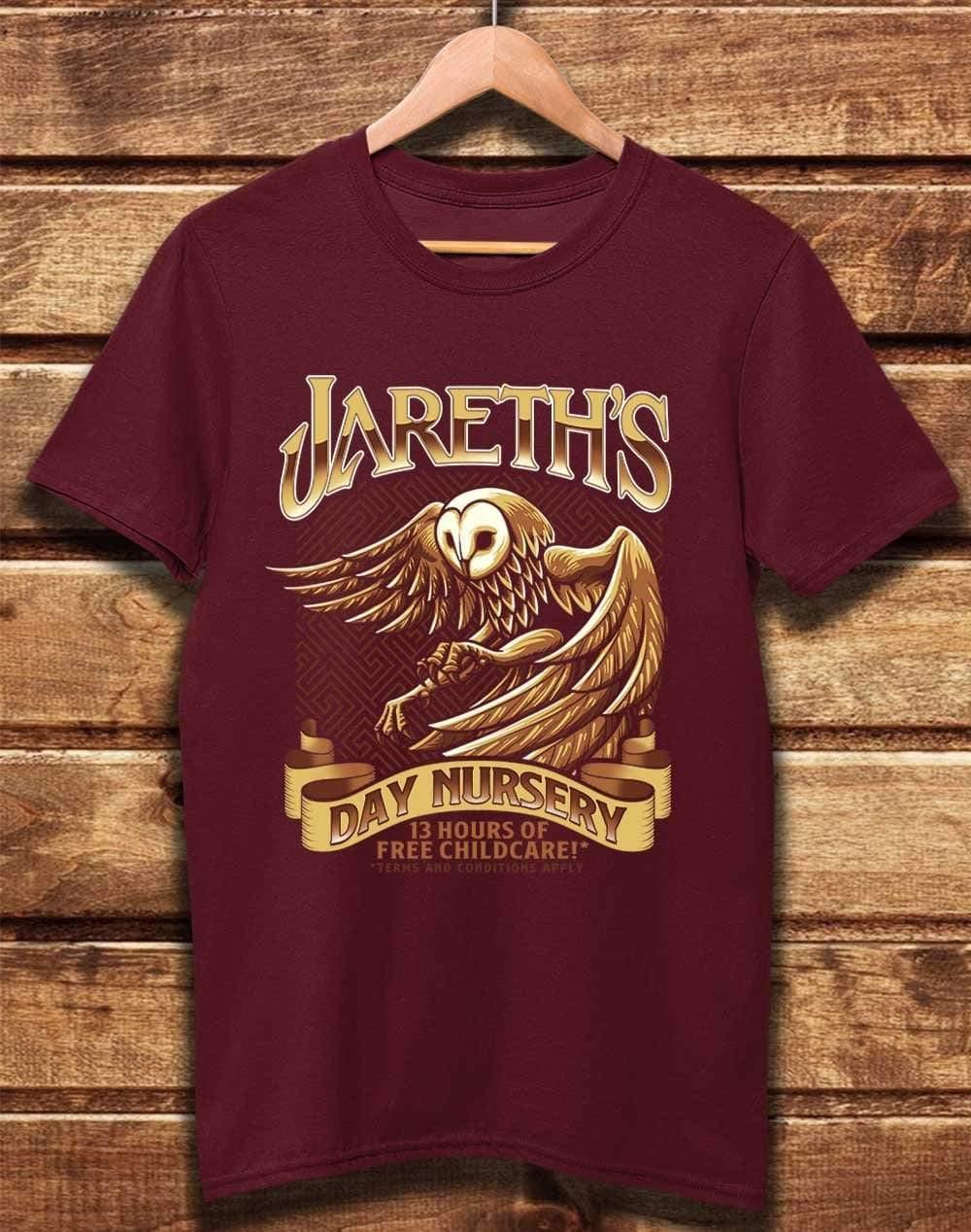 DELUXE Jareth's Day Nursery Organic Cotton T-Shirt XS / Burgundy  - Off World Tees