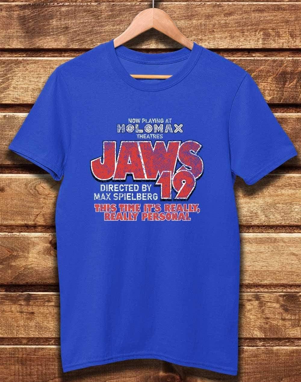 DELUXE Jaws 19 Organic Cotton T-Shirt XS / Bright Blue  - Off World Tees