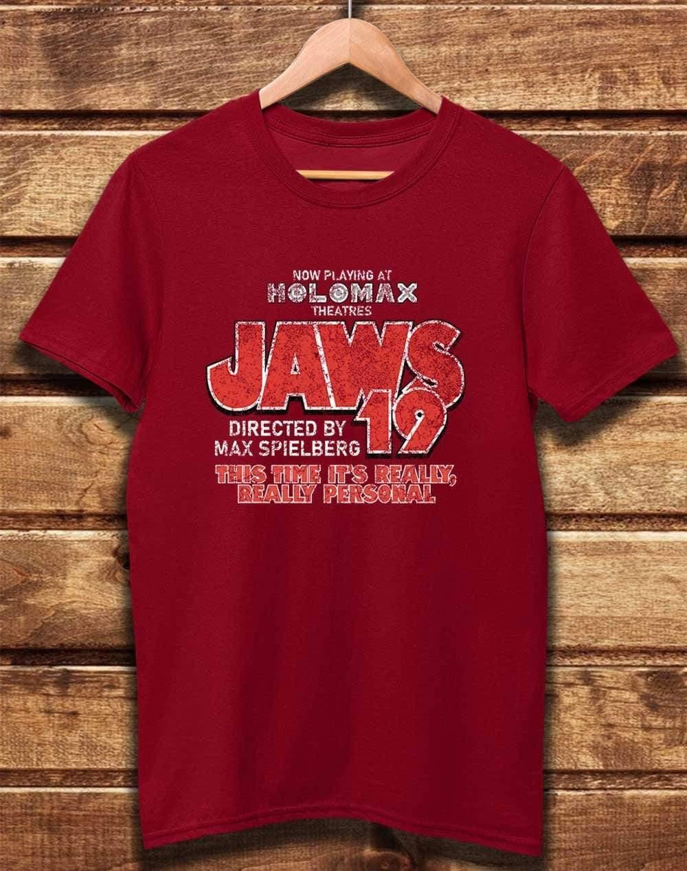 DELUXE Jaws 19 Organic Cotton T-Shirt XS / Dark Red  - Off World Tees