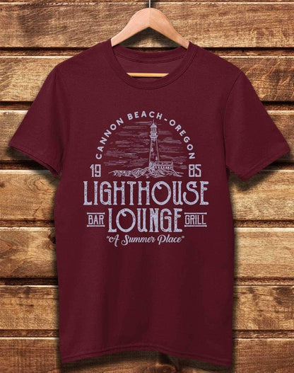 DELUXE Lightouse Lounge 1985 Organic Cotton T-Shirt XS / Burgundy  - Off World Tees
