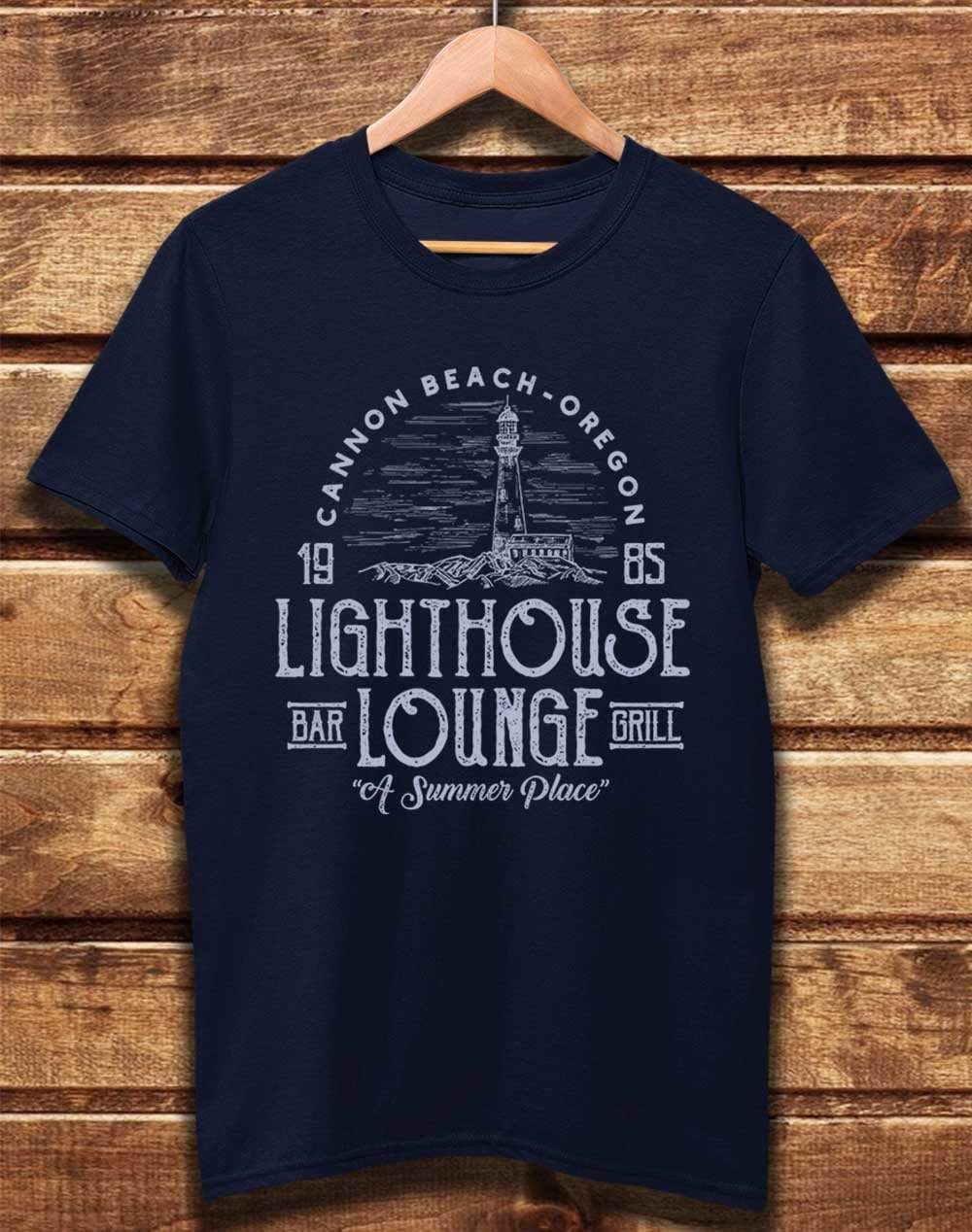 DELUXE Lightouse Lounge 1985 Organic Cotton T-Shirt XS / Navy  - Off World Tees