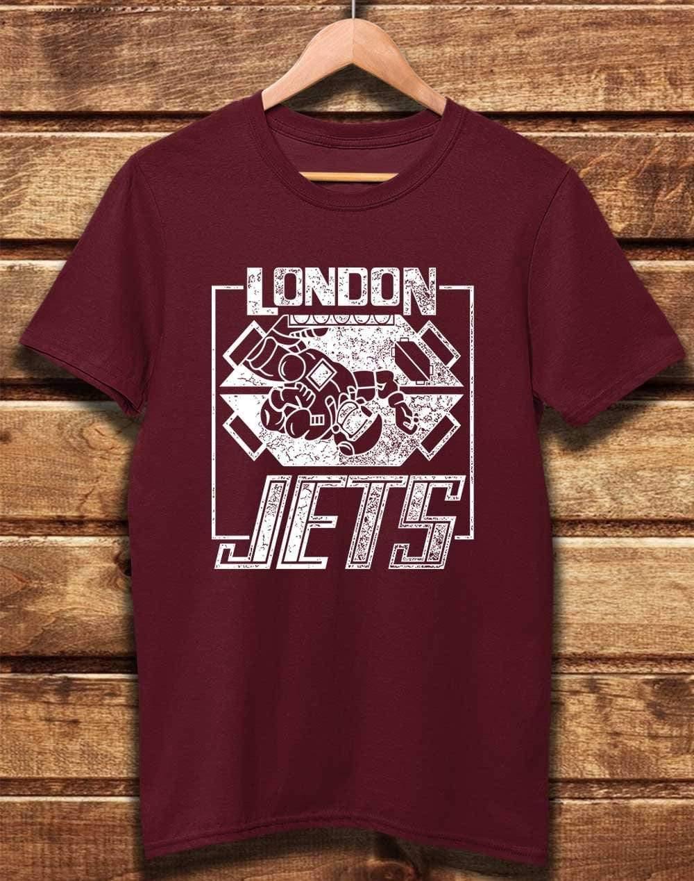 DELUXE London Jets Organic Cotton T-Shirt XS / Burgundy  - Off World Tees