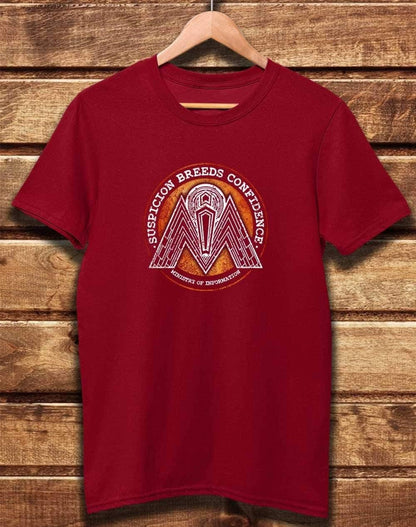 DELUXE Ministry of Information Organic Cotton T-Shirt XS / Dark Red  - Off World Tees