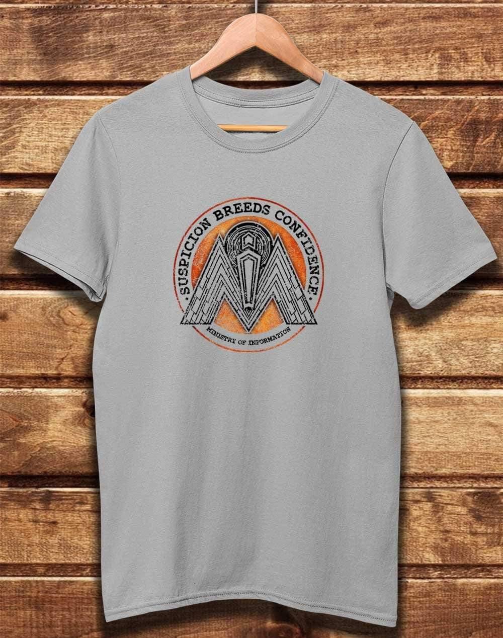 DELUXE Ministry of Information Organic Cotton T-Shirt XS / Light Grey  - Off World Tees