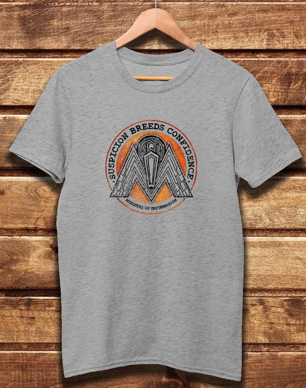 DELUXE Ministry of Information Organic Cotton T-Shirt XS / Melange Grey  - Off World Tees