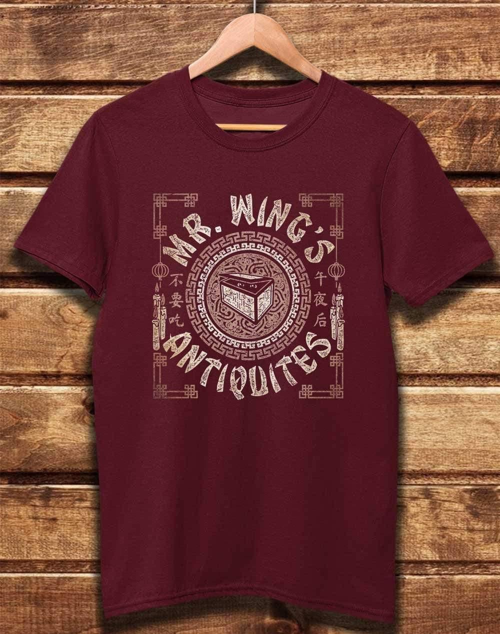 DELUXE Mr Wing's Antiquites Organic Cotton T-Shirt XS / Burgundy  - Off World Tees