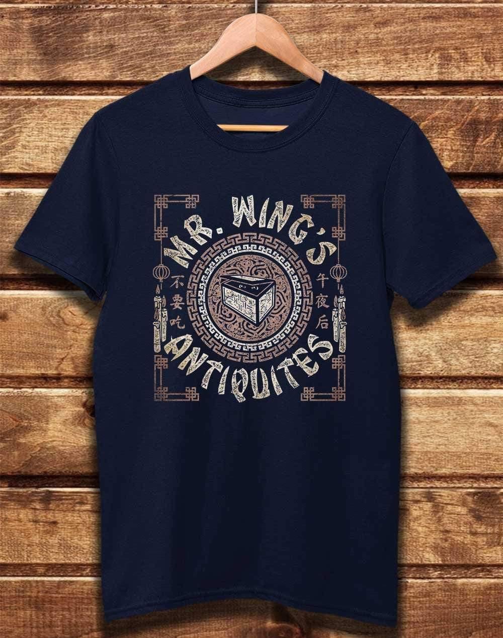 DELUXE Mr Wing's Antiquites Organic Cotton T-Shirt XS / Navy  - Off World Tees
