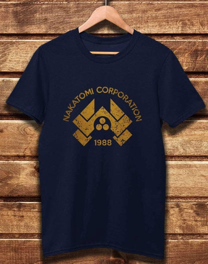 DELUXE Nakatomi Corporation 1988 Organic Cotton T-Shirt XS / Navy  - Off World Tees