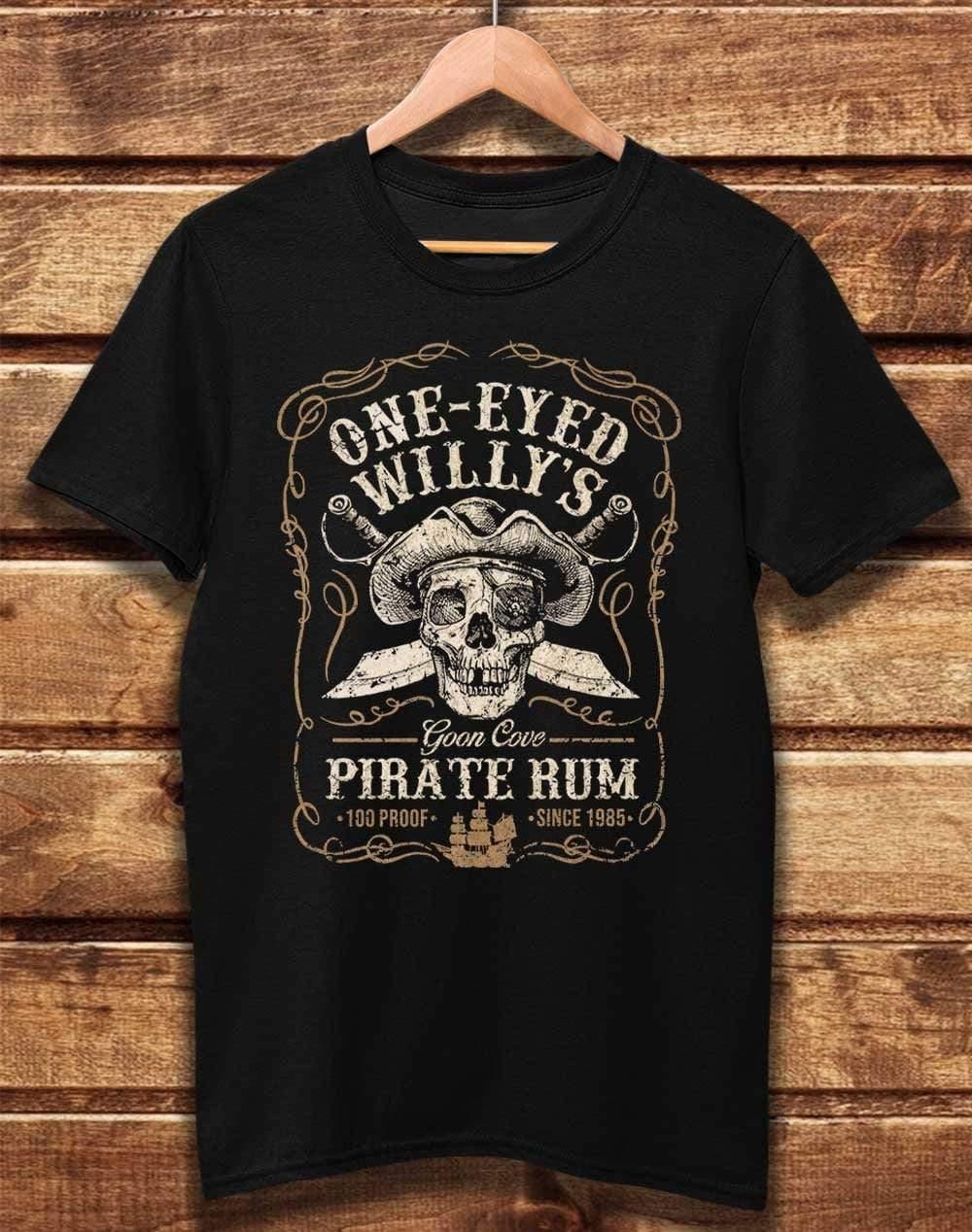 DELUXE One-Eyed Willy's Pirate Rum Organic Cotton T-Shirt XS / Black  - Off World Tees