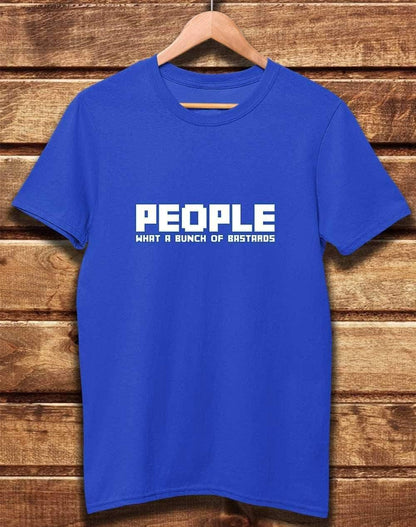 DELUXE People = Bastards Organic Cotton T-Shirt XS / Bright Blue  - Off World Tees
