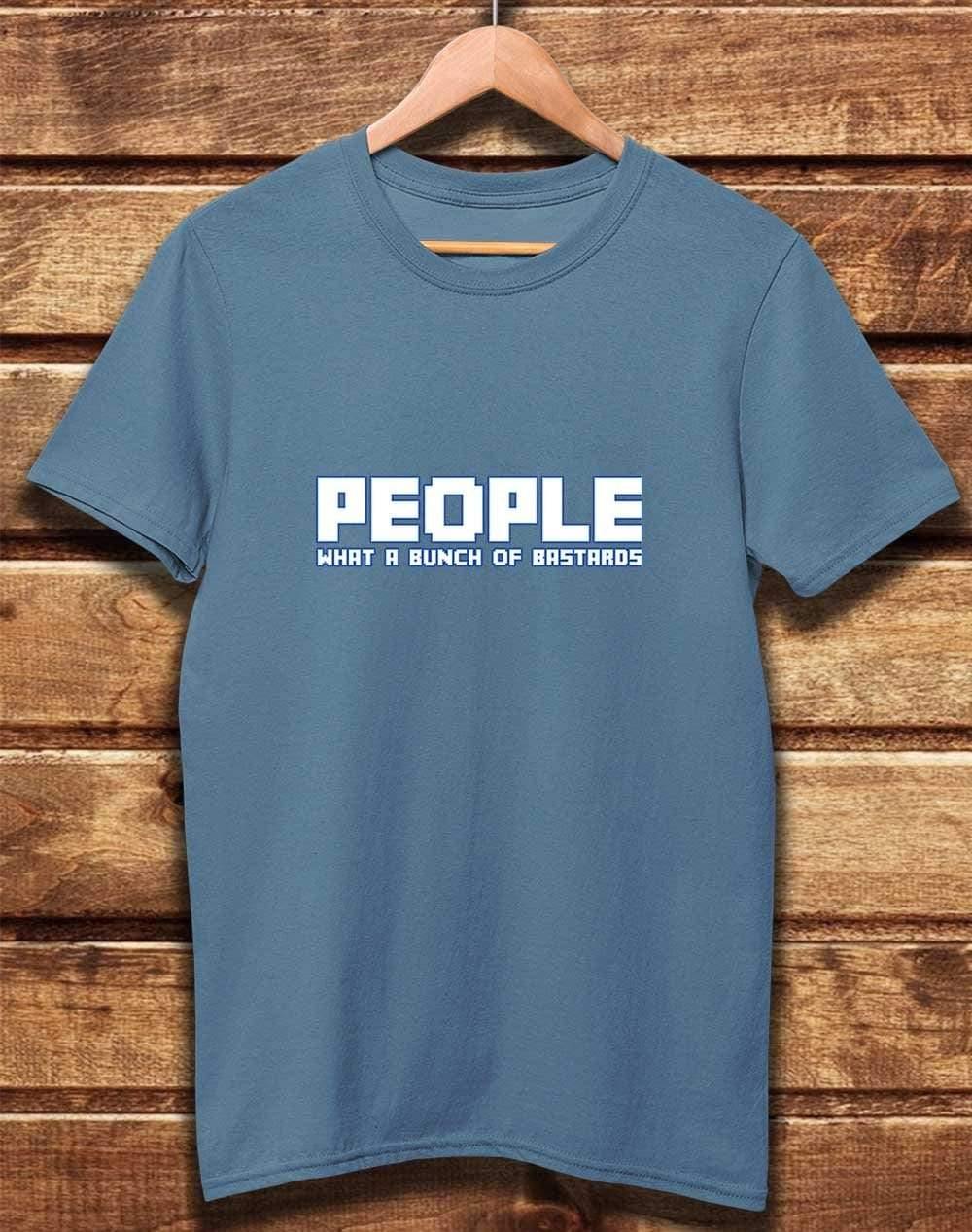 DELUXE People = Bastards Organic Cotton T-Shirt XS / Faded Denim  - Off World Tees