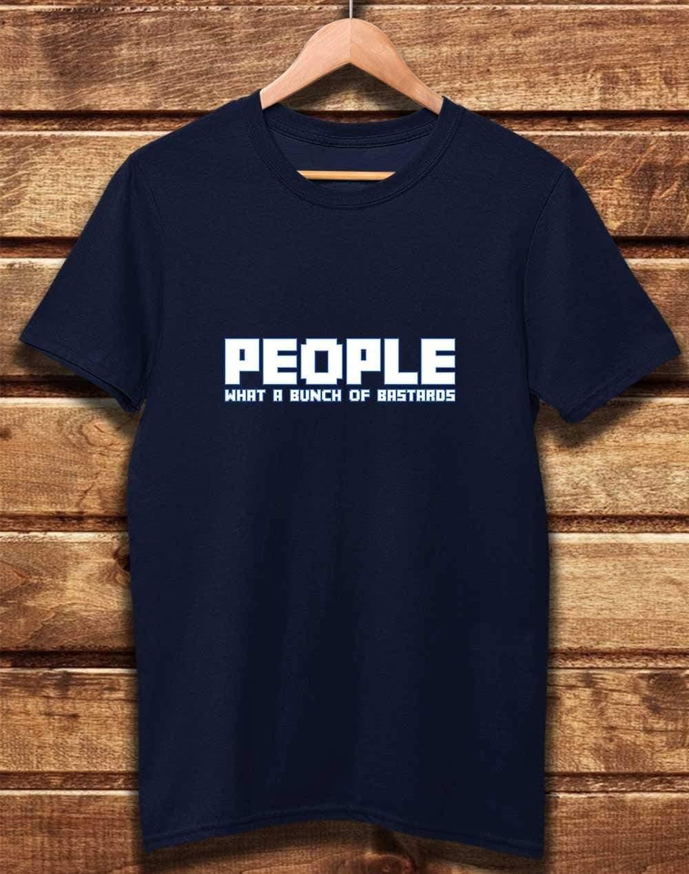 DELUXE People = Bastards Organic Cotton T-Shirt XS / Navy  - Off World Tees
