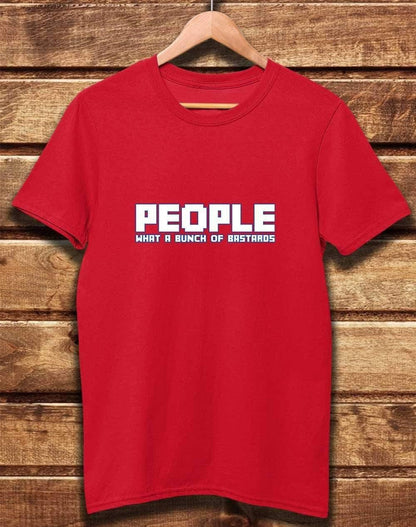 DELUXE People = Bastards Organic Cotton T-Shirt XS / Red  - Off World Tees