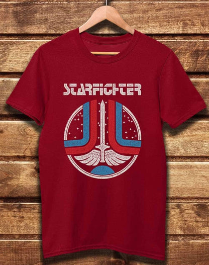 DELUXE Starfighter Arcade Logo Organic Cotton T-Shirt XS / Dark Red  - Off World Tees