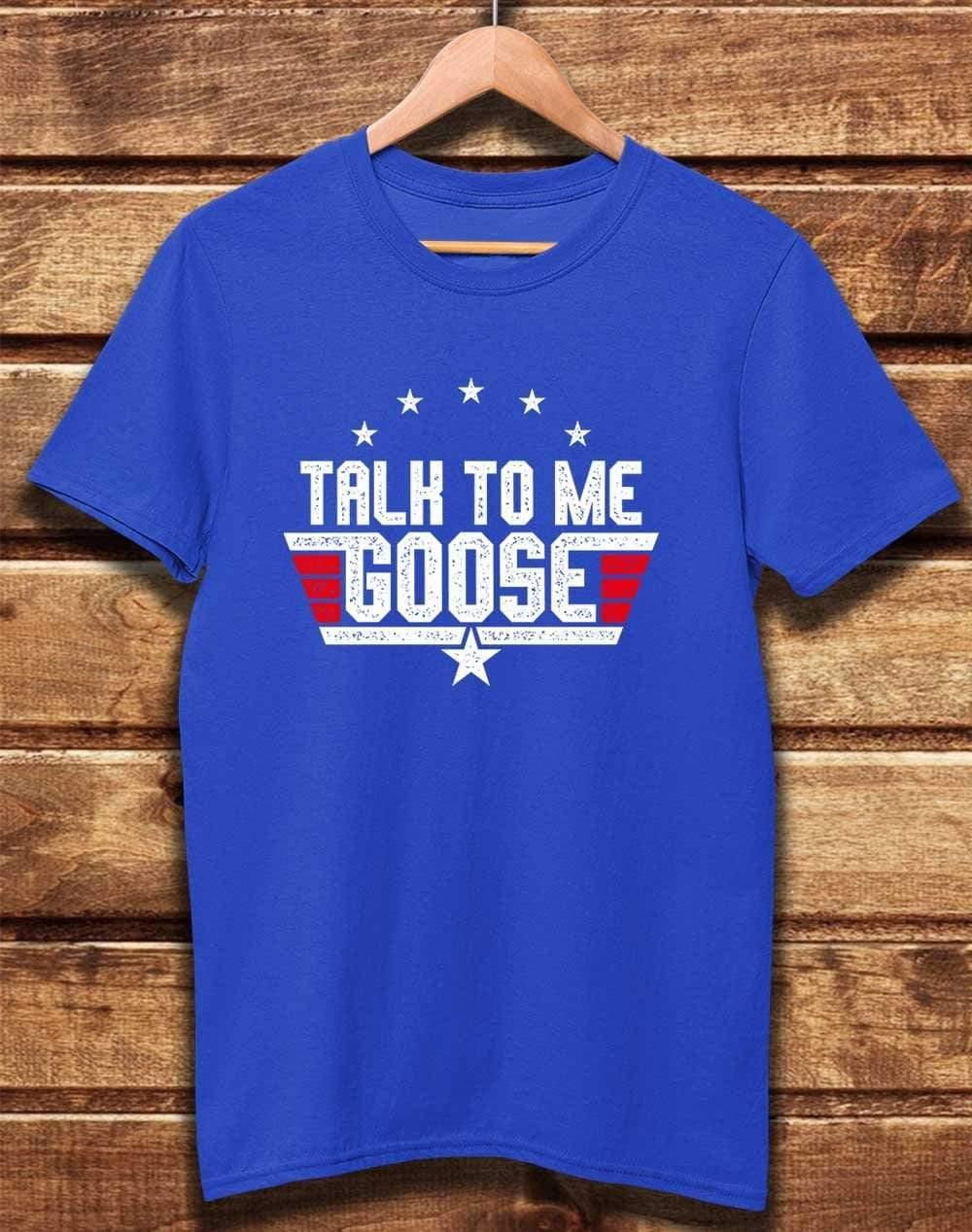 DELUXE Talk to me Goose Organic Cotton T-Shirt XS / Bright Blue  - Off World Tees