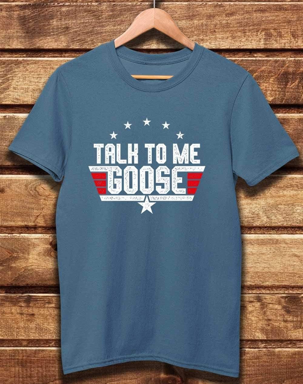DELUXE Talk to me Goose Organic Cotton T-Shirt XS / Faded Denim  - Off World Tees