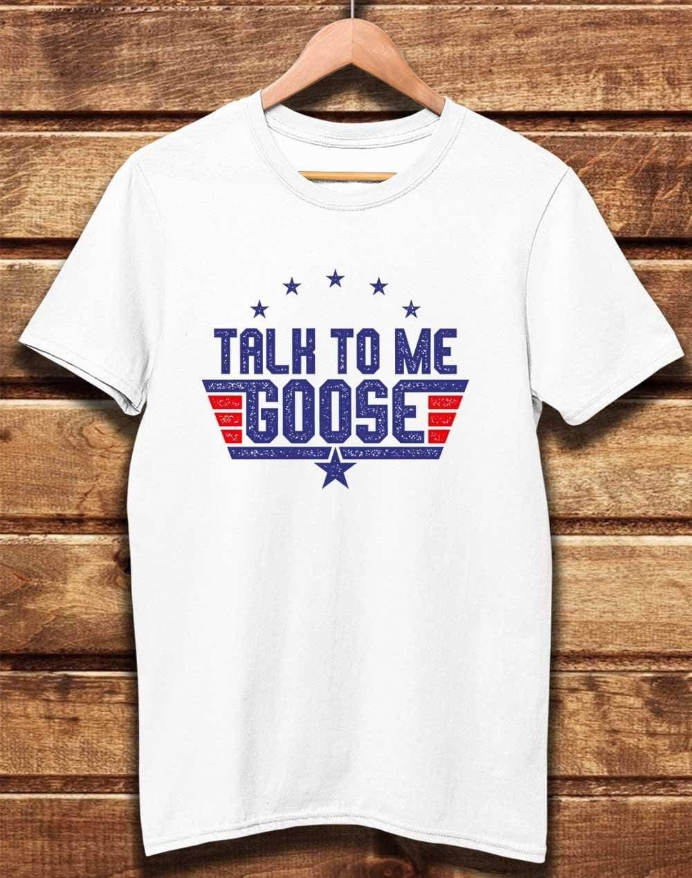 DELUXE Talk to me Goose Organic Cotton T-Shirt XS / White  - Off World Tees