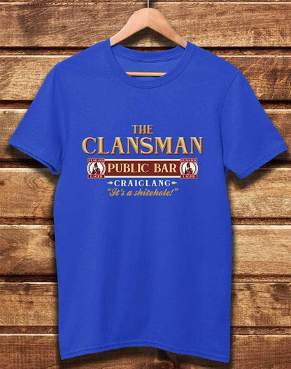 DELUXE The Clansman Public Bar Organic Cotton T-Shirt XS / Bright Blue  - Off World Tees
