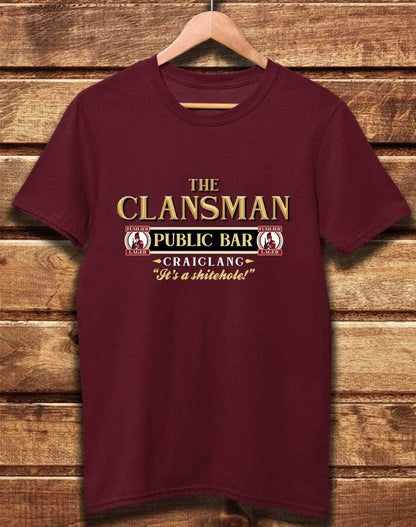 DELUXE The Clansman Public Bar Organic Cotton T-Shirt XS / Burgundy  - Off World Tees