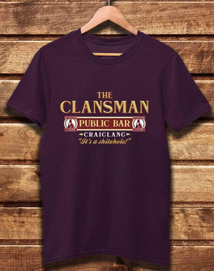 DELUXE The Clansman Public Bar Organic Cotton T-Shirt XS / Eggplant  - Off World Tees