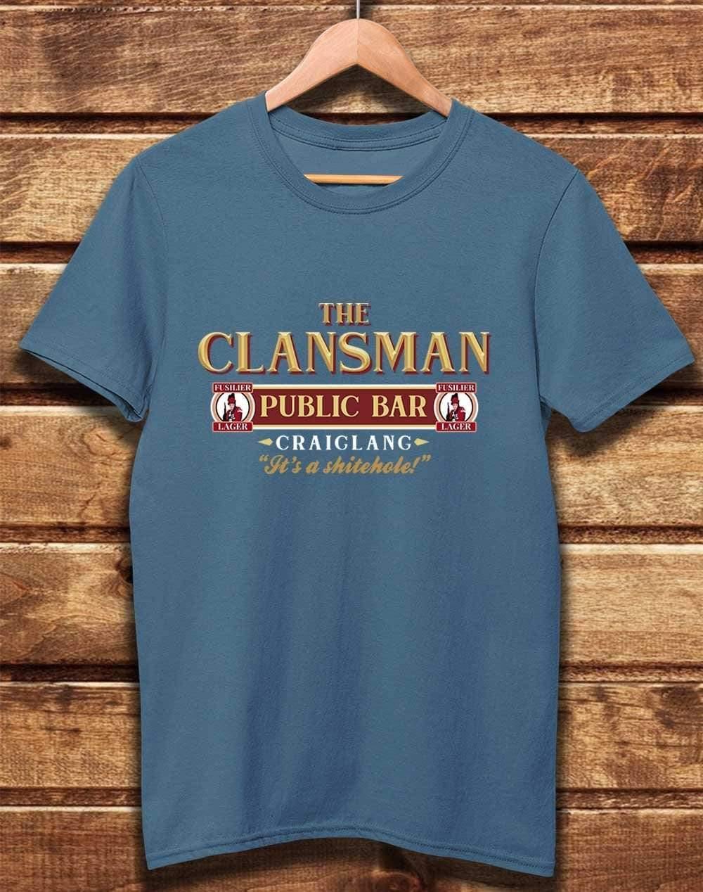 DELUXE The Clansman Public Bar Organic Cotton T-Shirt XS / Faded Denim  - Off World Tees